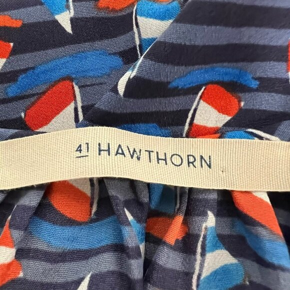 41 Hawthorn Womens Sundress Multicolor Stripe Sailboat Print Mini Halter Neck S - Picture 11 of 11